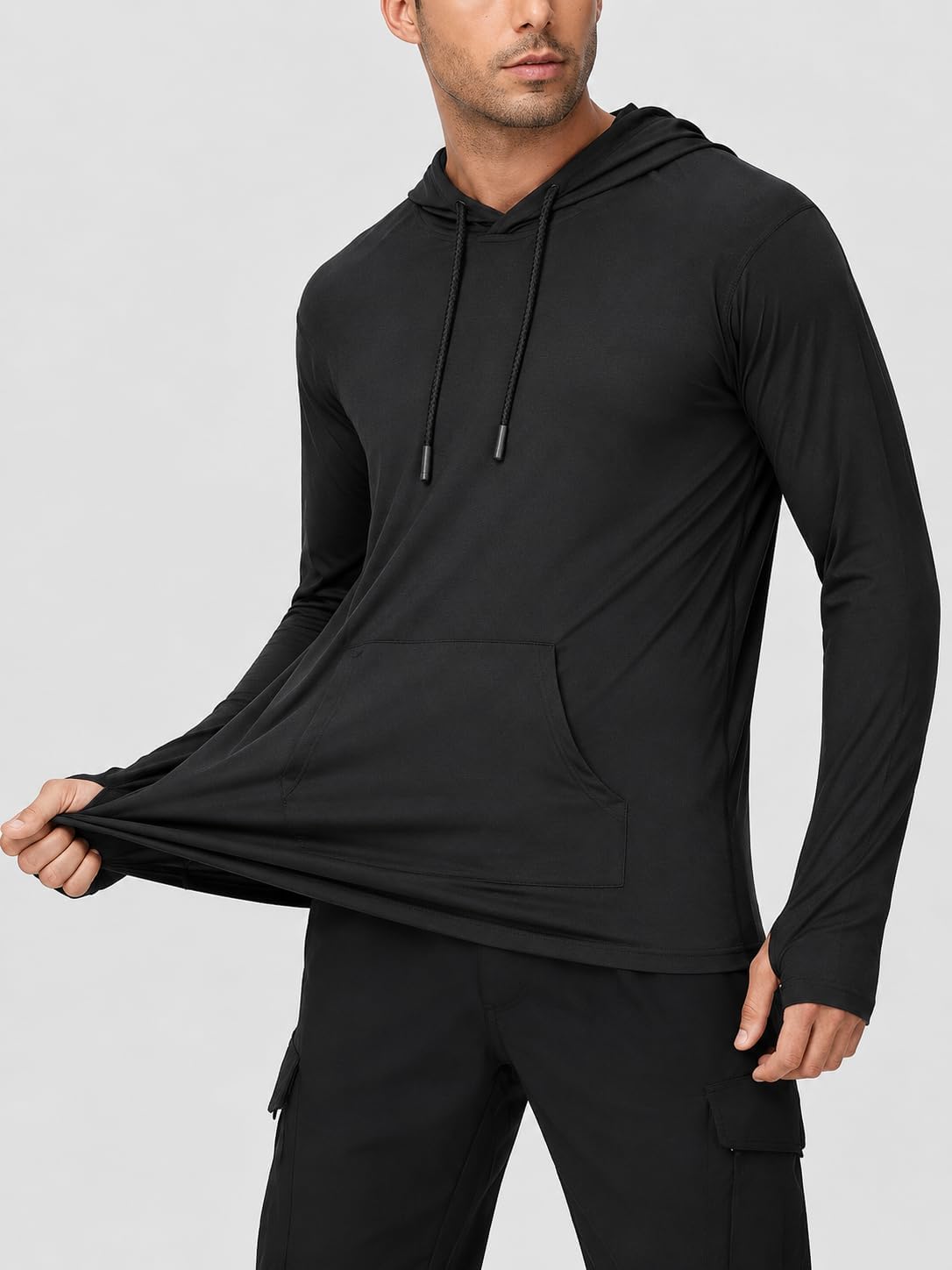 INGEAR Men’s UPF 50+ Sun Hoodie - Lightweight UV Protection Fishing Shirt, Quick-Dry Moisture-Wicking Rash Guard with Pocket