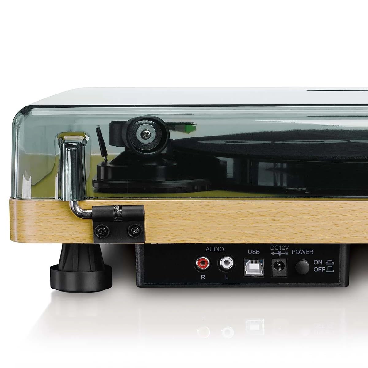 Lenco L-30WD USB - Giradischi con trasmissione a cinghia - 33 e 45 giri - USB - uscita RCA - digitalizza dischi - preamplificatore - legno, único