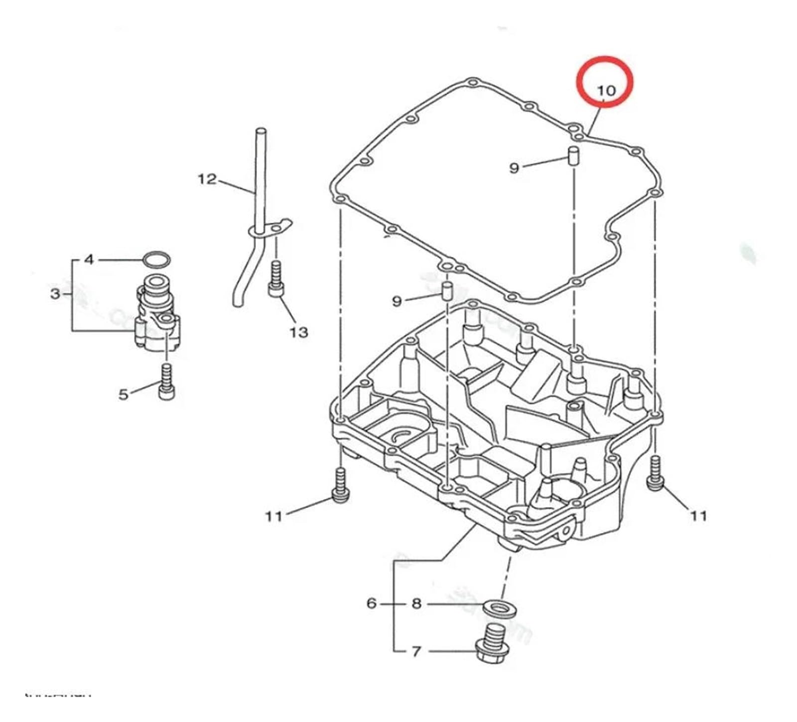 junta de papel de caucho Kit Juntas Para Cilindro Cárter Bomba Aceite Filtro Generador Tapa Embrague Juntas Para Y&amaha R1 YZF-R1 2009-2014(Type G)