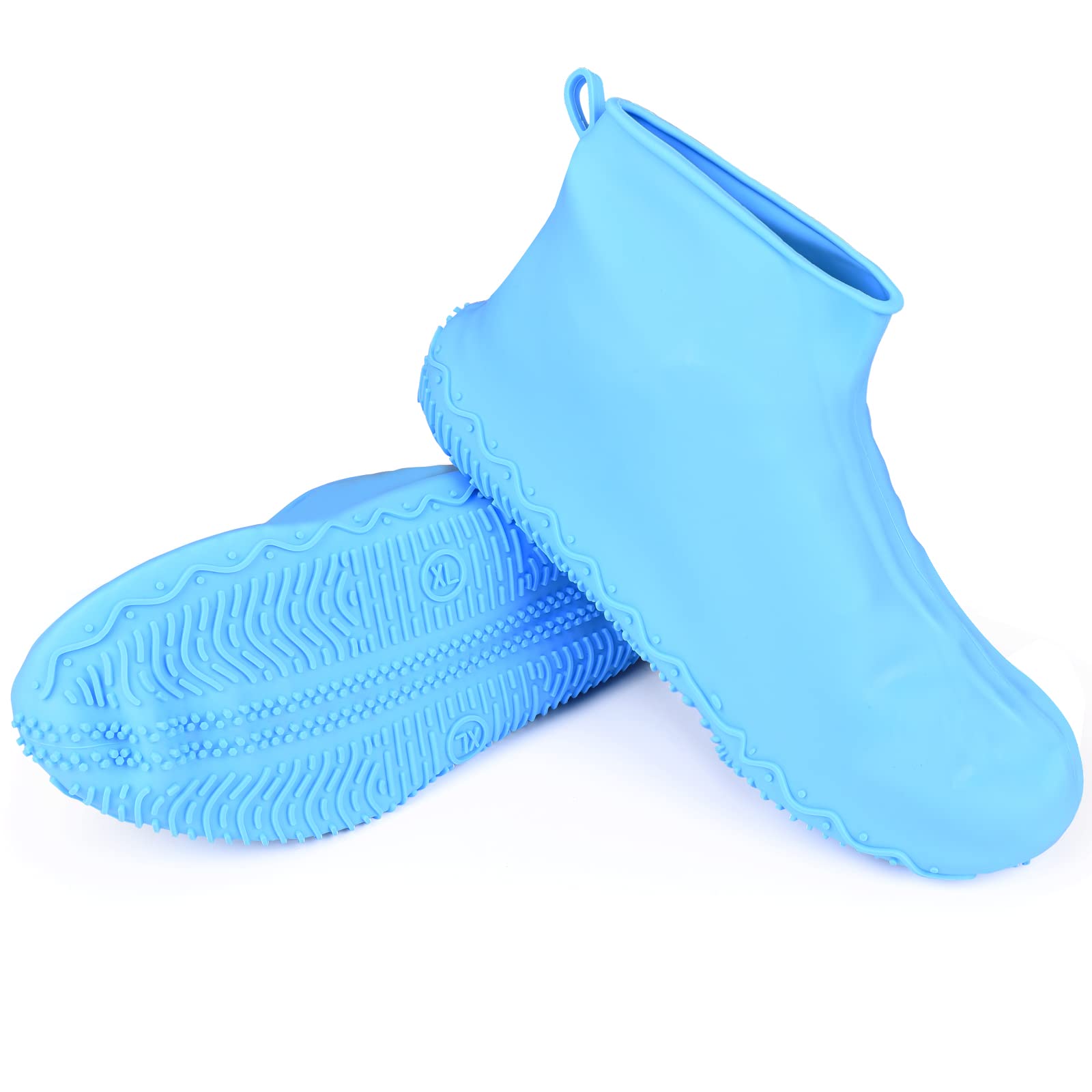AimisinWaterproof Silicone Rain Shoes Cover, Reusable Non-Slip Overshoes, Foldable Rain/Snow Galoshes, Resistant Rain Boots Outdoor Shoes Cover Protectors for Women, Men, Kids,Teen