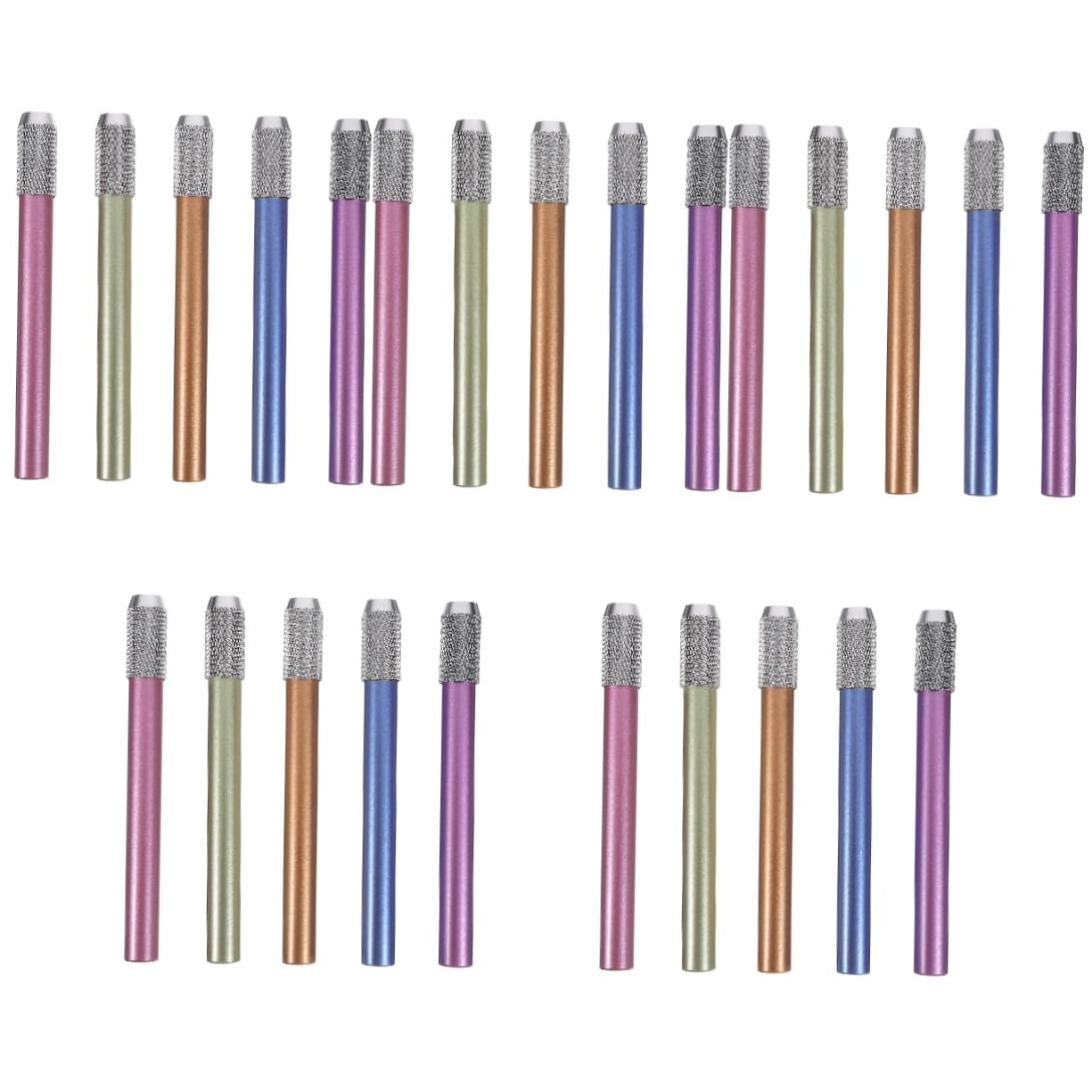 Prolongateurs de crayon métalliques lot de 25 rallonges pratiques pour outils art
