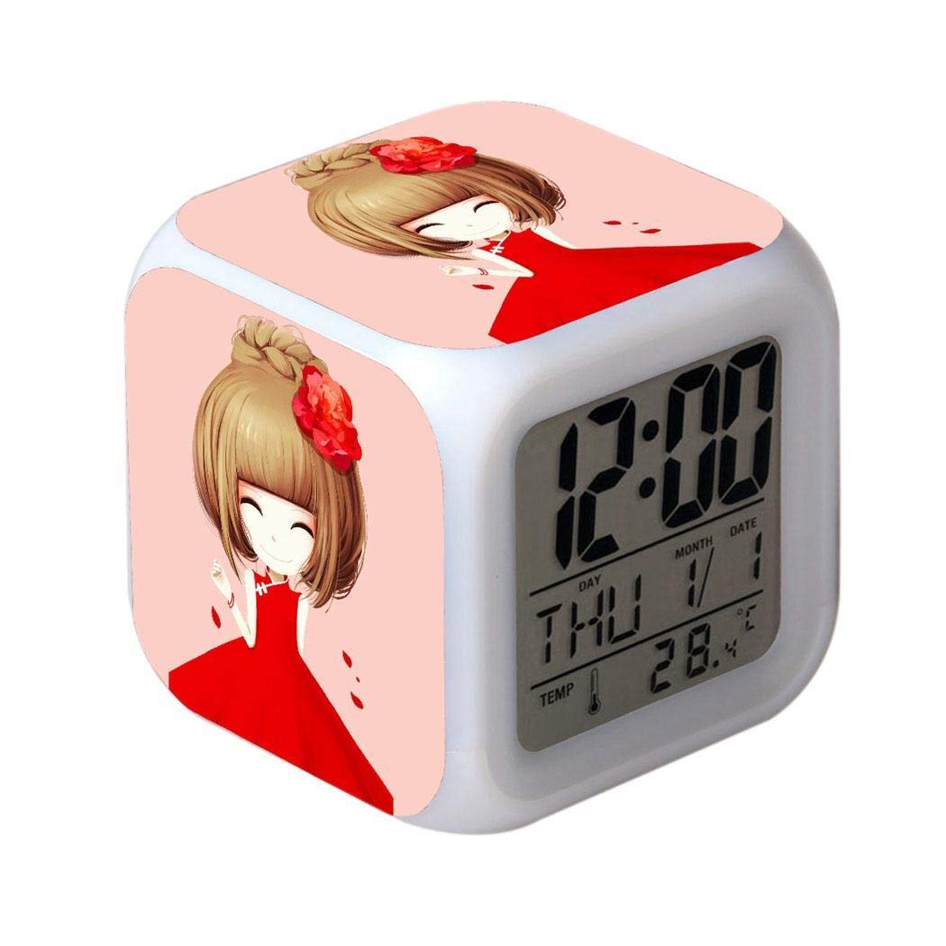 Buy Aikrun Portable Mute Timing Color Change Alarm Clock Household Clock Electronic Alarm Clocks