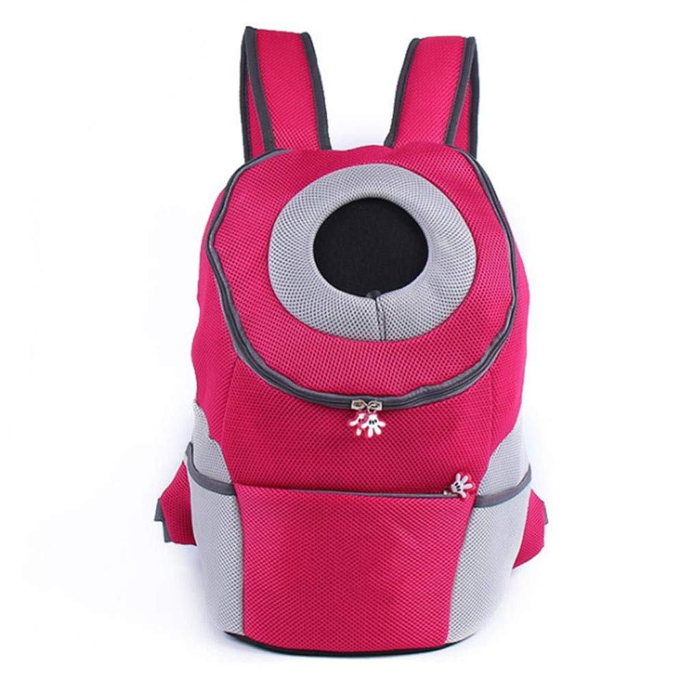 Sac pour animaux de compagnie sac à dos sur la poitrine portable chat chien rose