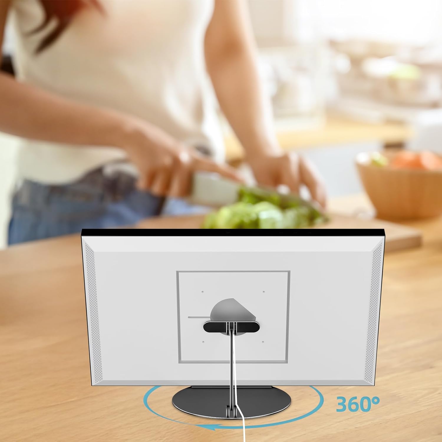 Table Stand for Echo Show 21, Tiltable and Rotated Desktop Holder, No Assembly, Horizontal or Vertical Mode Screen Bracket, Alexa Show 15 2nd Generation Metal Stand