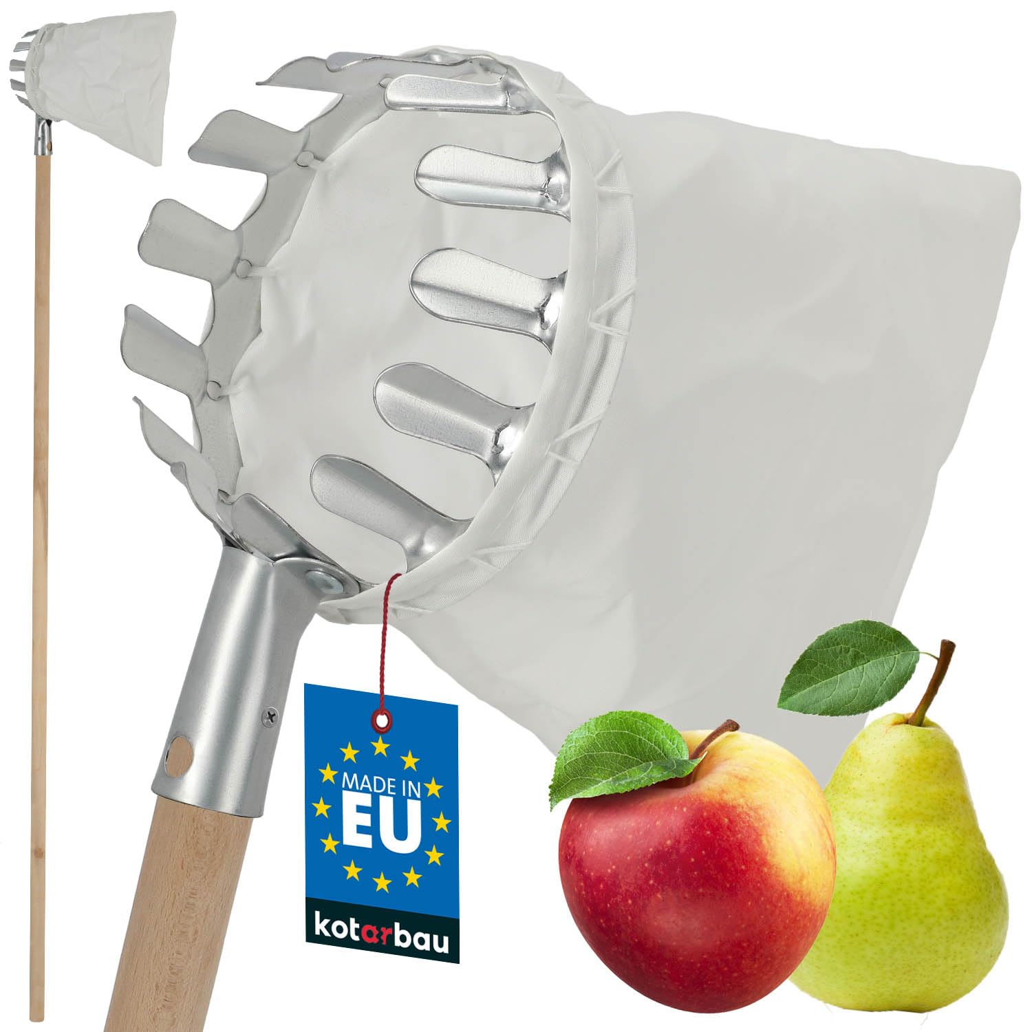 KOTARBAU® Obstpflücker mit 164 cm langem Stiel Erntehelfer