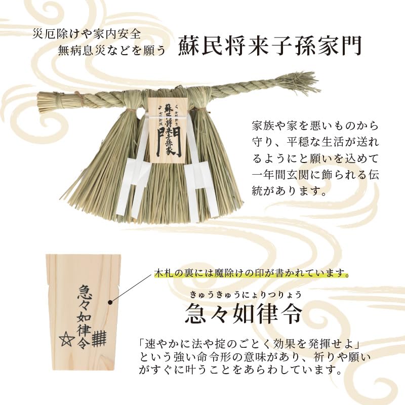 Amazon｜神棚の里 正月 しめ飾り 伊勢型 小 玄関用 魔除け 厄除け