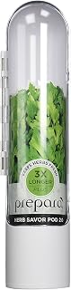 Prepara Herb Savor Pod 2.0 - Keeps Fresh Herbs Crisp Up to 3 Weeks, Larger Hinged Fridge Pod, BPA-Free, White/Green