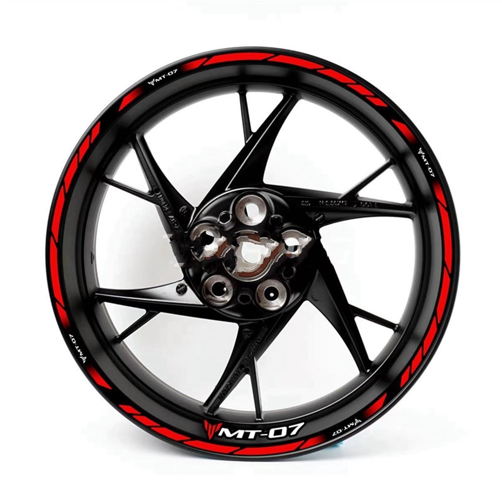 Reflective Motorcycle Wheel Stickers Rim Decal MT07 Set for Yamaha MT 07 2020 2021 Wheel Rim Sticker(Color12)