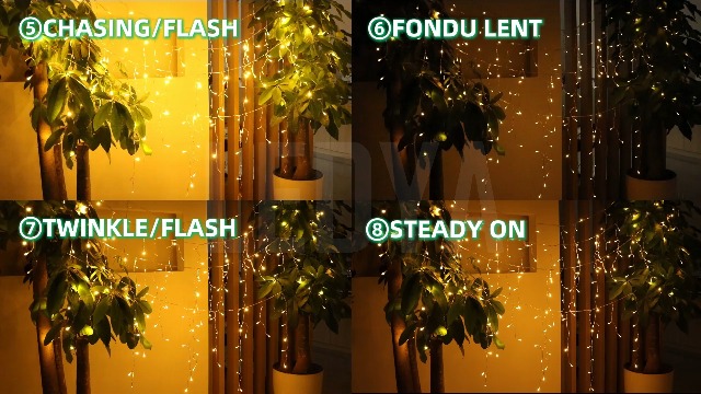 Guirlande Lumineuse Solaire Échelle Père Noël - 3m, 240 LEDs, 12 Sections, 8 Modes, Étanche - 7