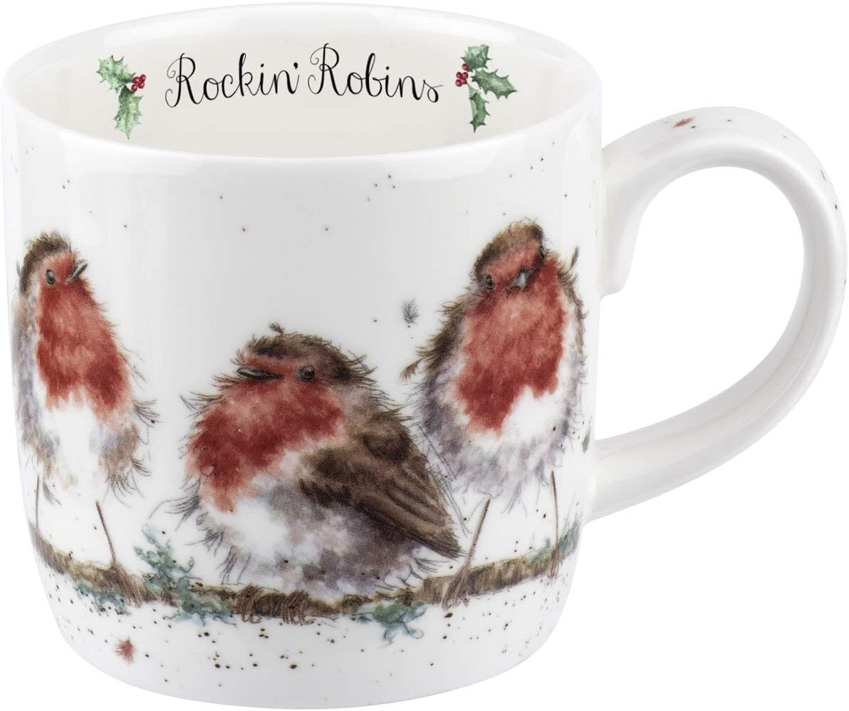 UPMSX Portmeirion Wrendale Designs Rockin Robins 0.3L Christmas Mug