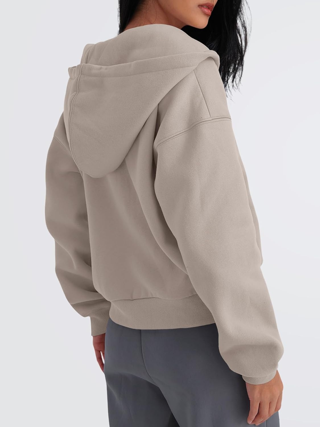 Trendy Queen Zip Up Hoodies For Women Cropped Sweatshirts Fall Fashion Outfits 2026 Y2k Fleece Teen Girls Clothes - Image 4