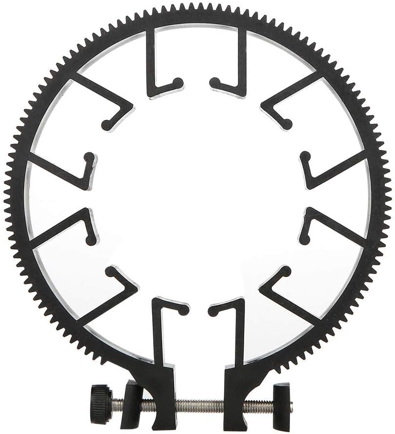 Adjustable Follow Focus Ring Set, Plastic Adjustable Zoom Focusing Ring Follow Focus Gear Accessory for 55-65mm DSLR Lens Compatible with Various Lenses