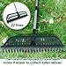 ORIENTOOLS Garden Leaf Rake 2 in 1 Turf Rake for Artificial Grass and Lawn with Telescopic Steel Handle, 49