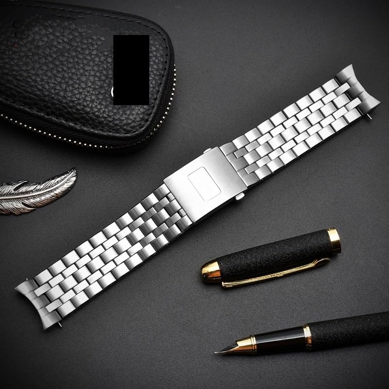20mm 21mm pasek ze stali nierdzewnej zegarek męski pasek do zegarka IWC Pilot bransoletka Mark 17 18 mały książę IW377717