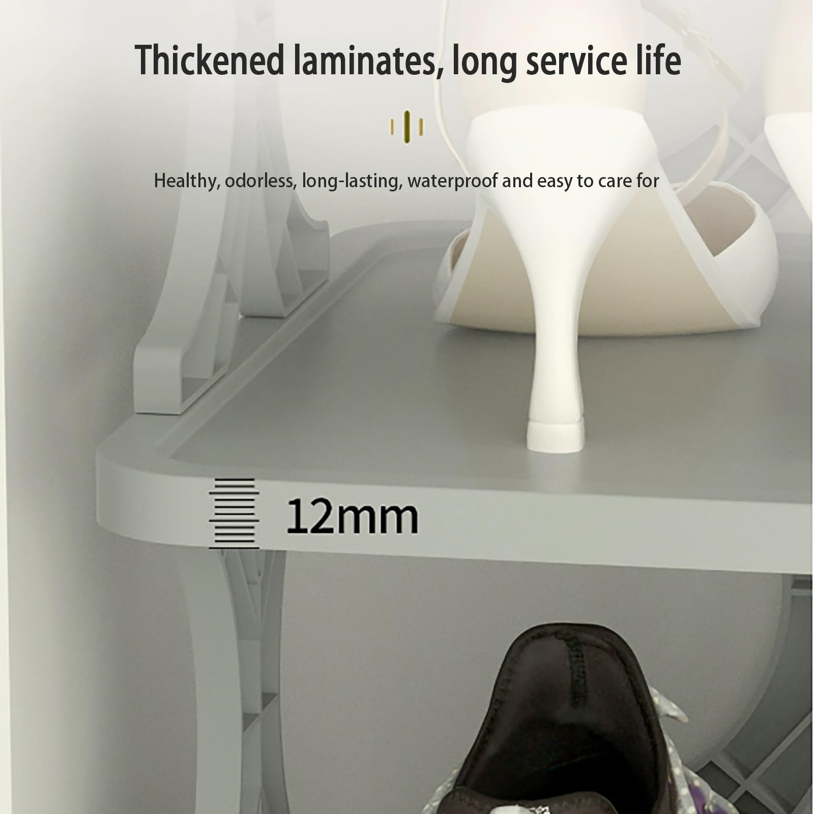 Zapatero Vertical Moderno: Estante de plástico de Varios Niveles Que Ahorra Espacio para entradas pequeñas, dormitorios y Zapatos Deportivos: diseño Alto y Delgado, solución de ALM