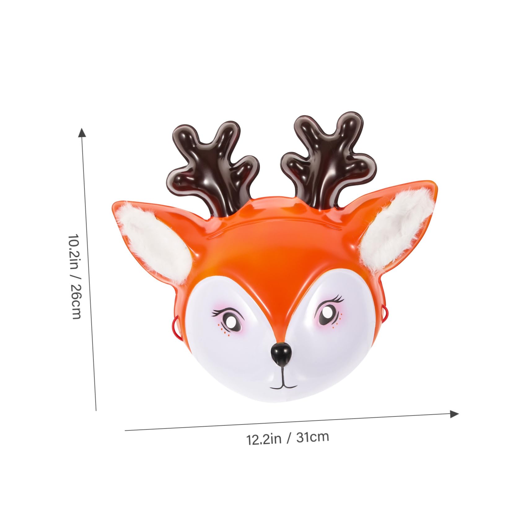 JOINPAYA Deer Shaped Decorative Mask for Halloween Xmas and Cosplay Lightweight Felt Prop Unique Design for Parties and and Comfortable for