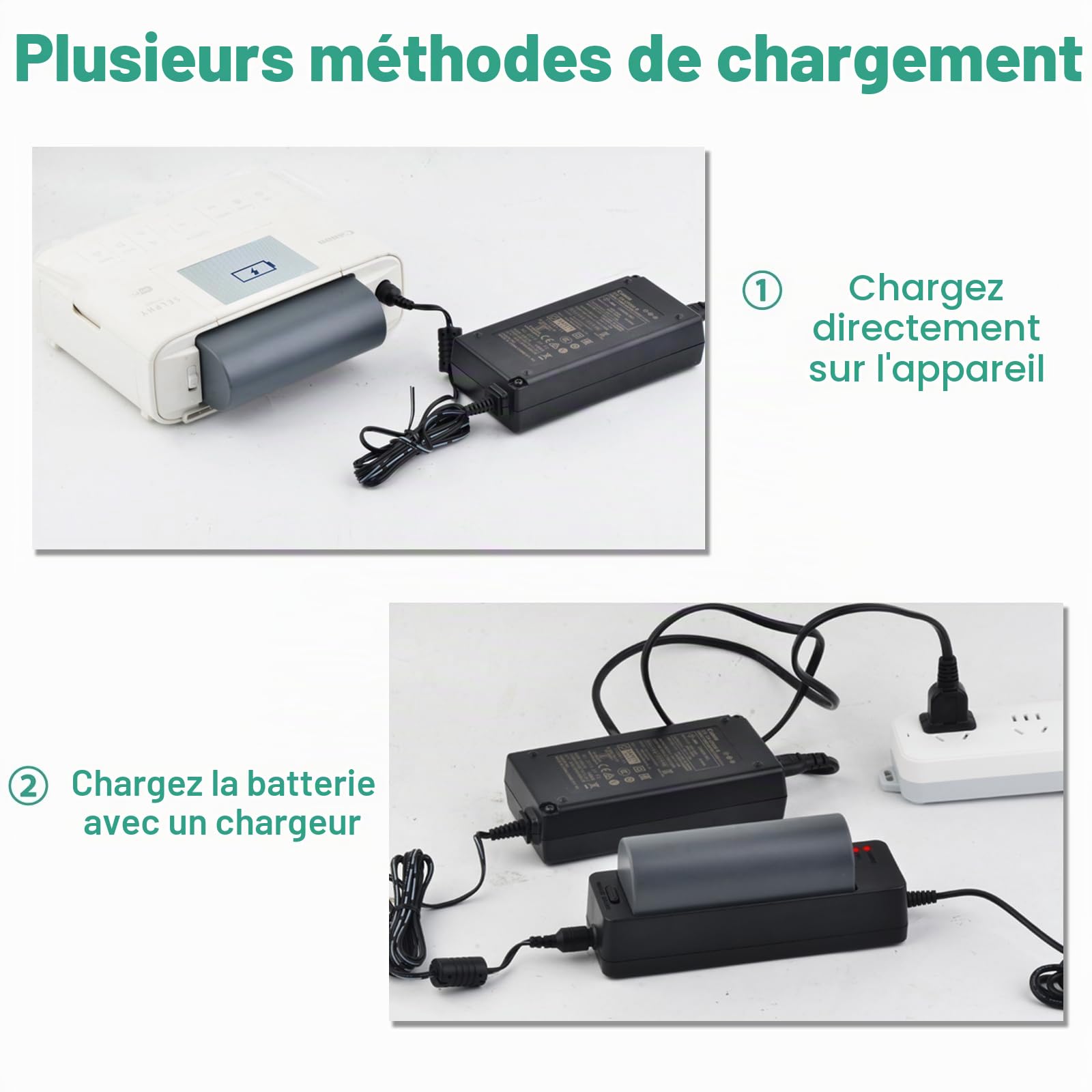 Batterie NB-CP2L NBCP1L 2000 mAh pour imprimante photo Canon SELPHY CP800, CP900, CP910, CP1200, CP1300, CP1500