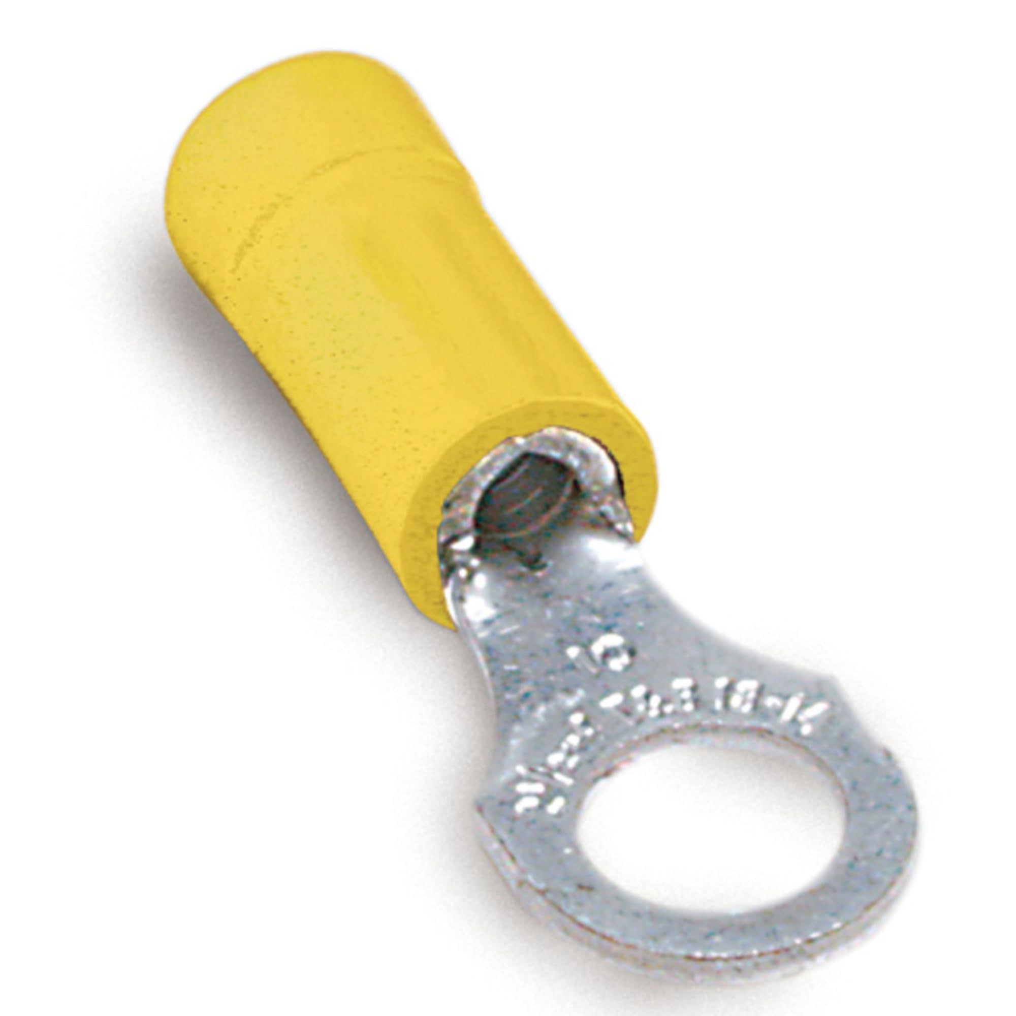 Thomas & Betts Ring Terminal, Yellow Vinyl, Brazed Seam, 12 Thomas & Betts Ring Terminal, Yellow Vinyl, Brazed Seam, 12