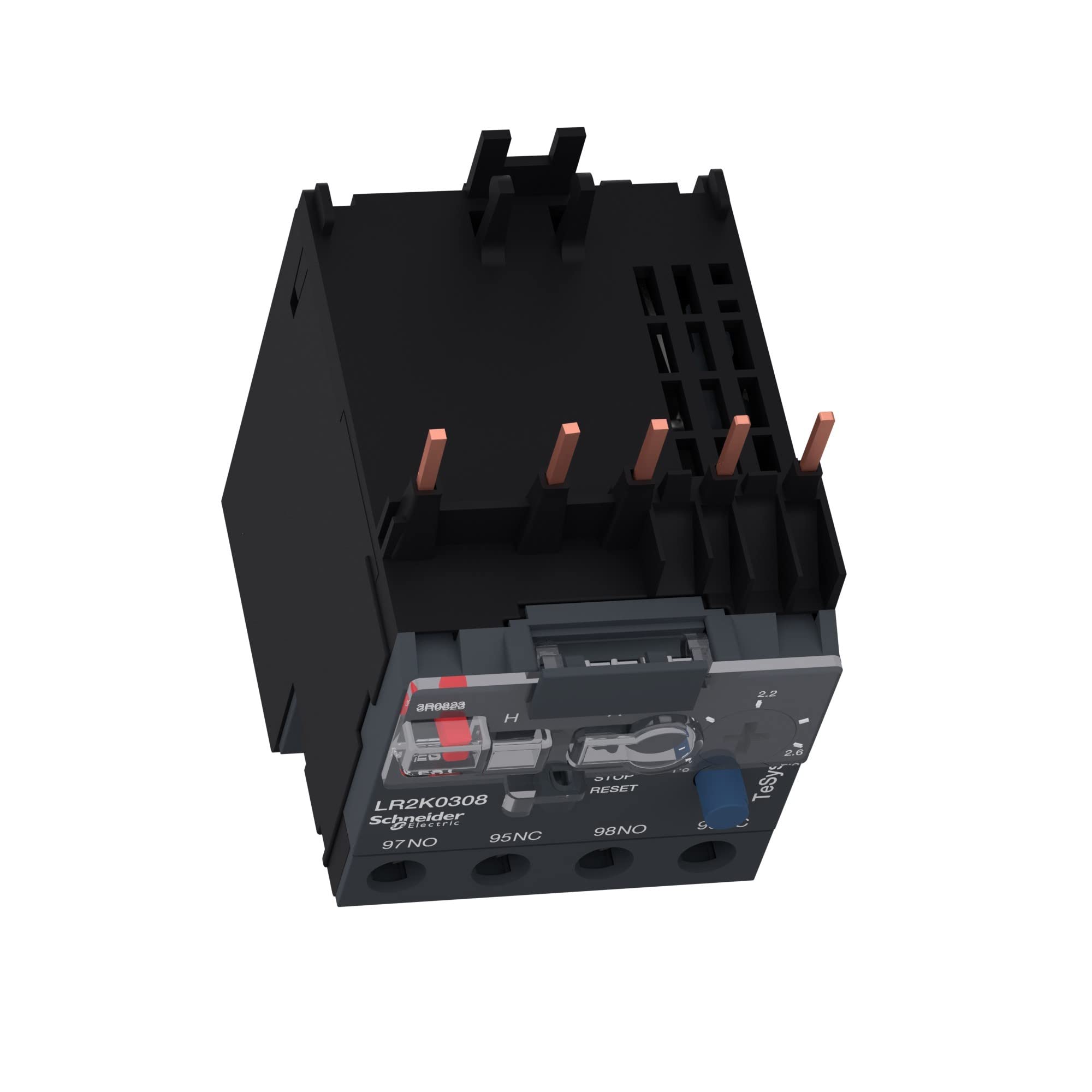 Schneider Electric LR2K0308 Tesys K Relés Térmicos Diferenciales, 1,8.2,6, Clase 10A