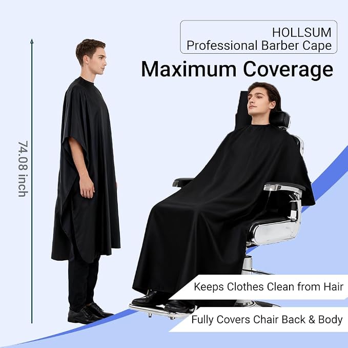 Capa impermeable para corte y peinado de cabello miniatura 6