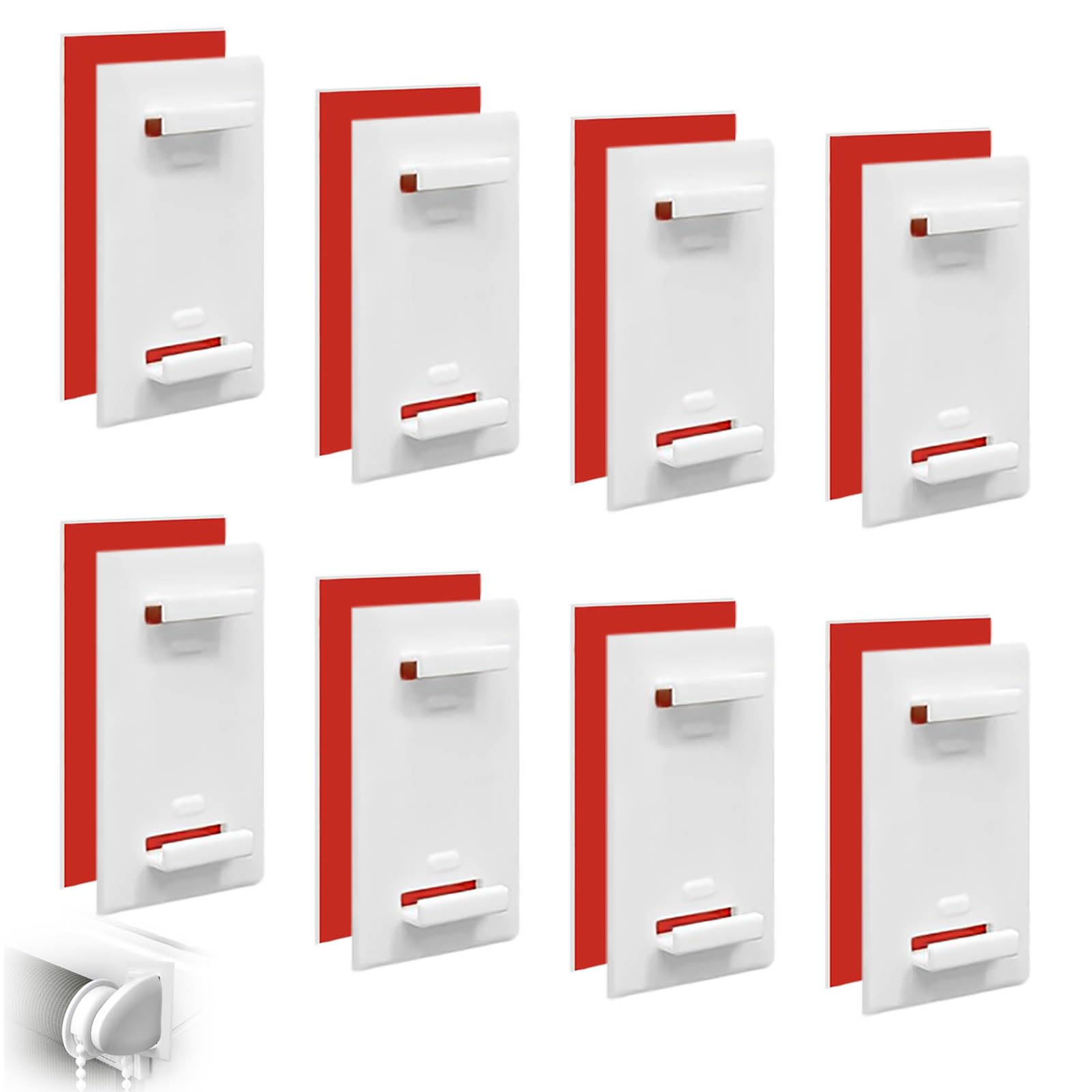 Supports Adhésifs Simsky Pour Stores - Sans Perçage - Blanc - Lot De 8 - Fixation Fenêtre PVC