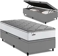Cama Box Baú Solteiro Real Max Force Softgel 88x188x68cm