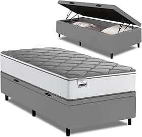 Cama Box Baú Solteiro Real Max Force Softgel 88x188x68cm