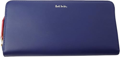 Amazon ポールスミス Paul Smith 長財布 財布 ラウンドファスナー ネイビー インサイド マルチストライプ 本革 レザー D530 財布