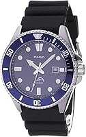 Vista 8 de Casio MDV106 Series Unisex Analog Watch 200M WR Stainless Steel Case Resin Band 2 Hand Analog (HR, Min, SEC) Date Display Screw Down