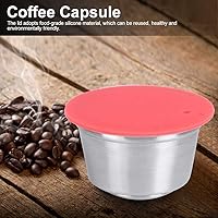 Vista 2 de Acouto Cápsula reutilizable para fabricante Taza de filtro de cápsula recargable de acero inoxidable (rojo)