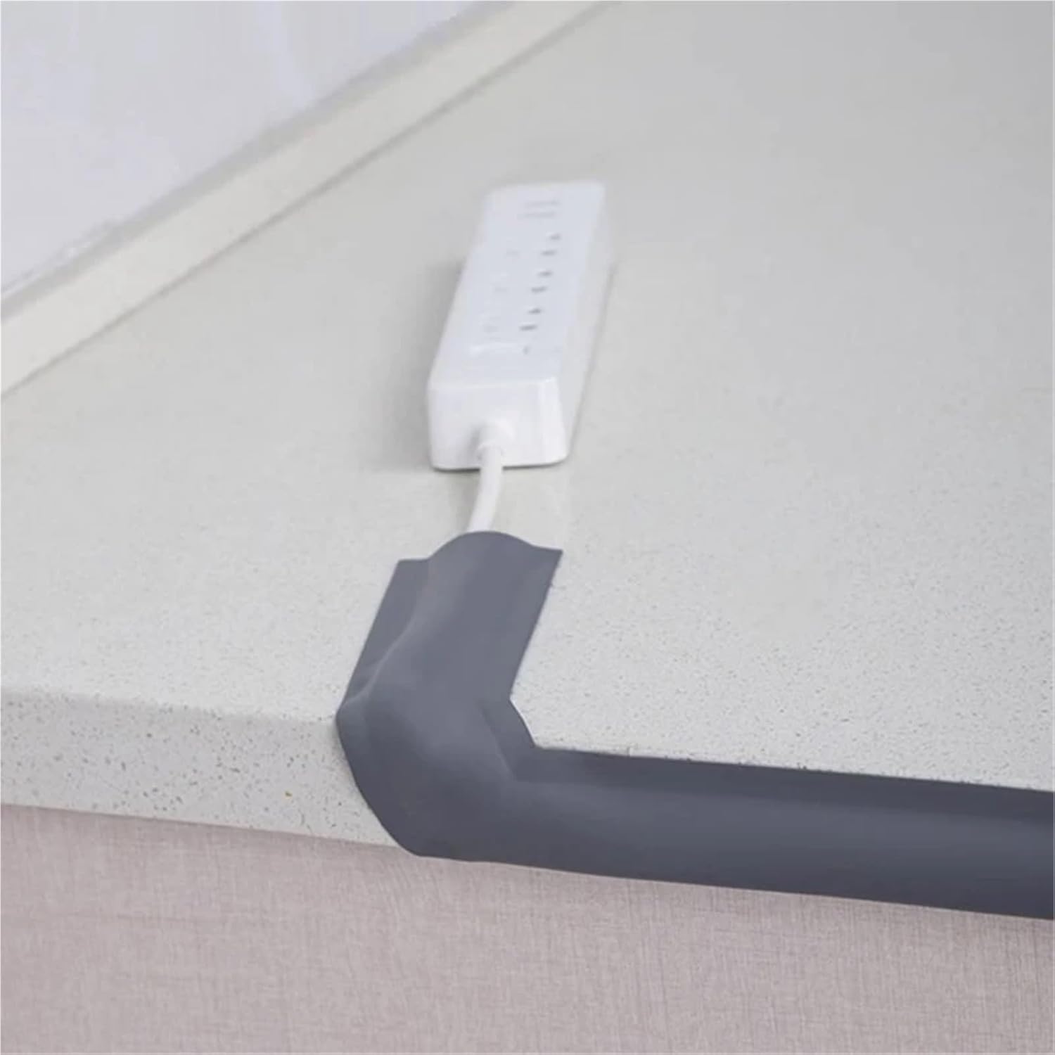 Cord Cover Floor 1M Surface Mounted Self-Adhesive Cable Tray Ground Anti Stepping Cover Decorative Exposed Wire Conduit(Grey 1M,38mm Wide)