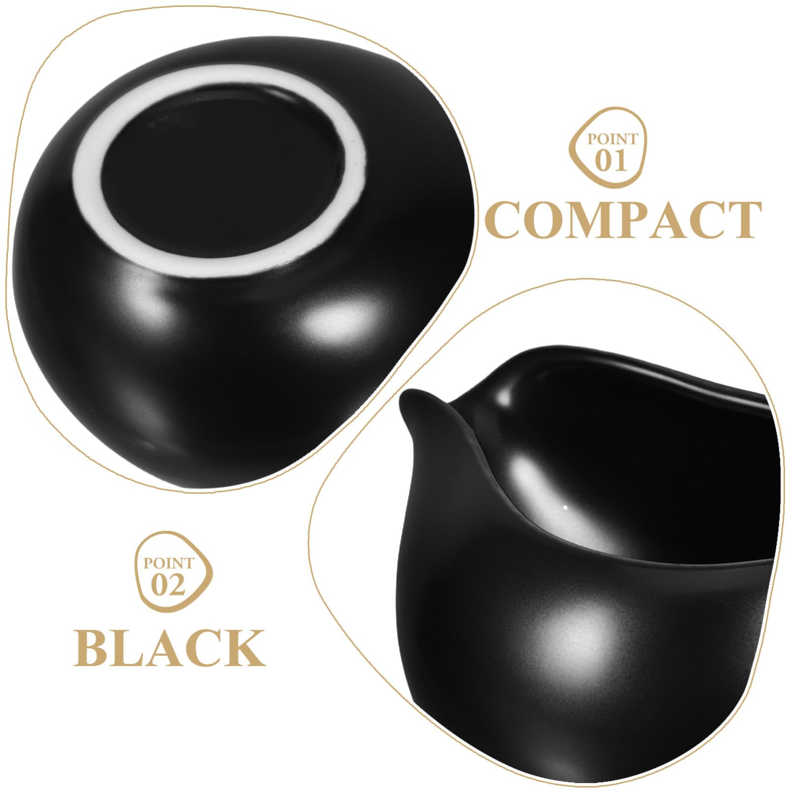 Cabilock 3piezas Jarras Pequeñas De Cerámica Para Salsa y Crema Diseño Sencillo Aptas Para Cocina y Servicio Restaurantes
