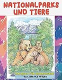  Malbuch für Erwachsene - Billiger als 10 Euro - Nationalparks und Tiere