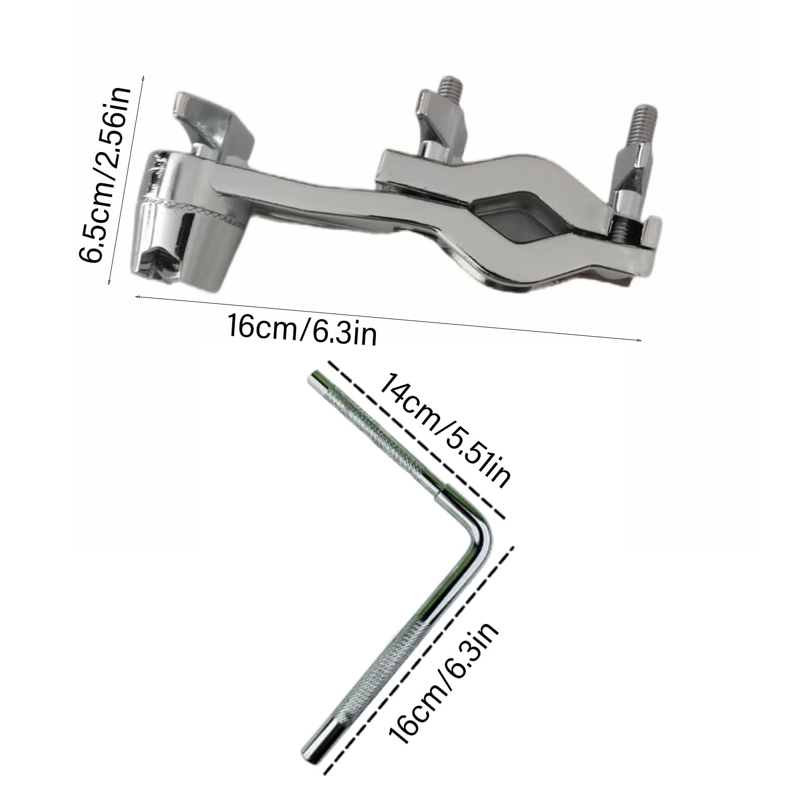 Support de cloche de vache en métal - Support de batterie réglable - Pince pour instrument de musique