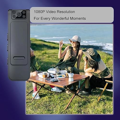 Miniatura 2 de X W EI UNION Mini cámara corporal con grabación de audio y video, cámara de bolsillo portátil con aplicación de teléfono, cámara espía pequeña,