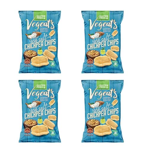 Vegeats Chickpea Chips – Sea Salt 50g | Oven-Baked, Gluten-Free,