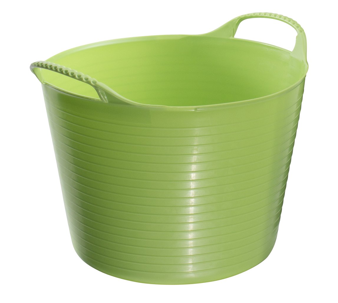 Red Gorilla Medium Flexible Plastic Tub, Toy Storage, Laundry, Gardening & More, 26 Liter/6.8 Gallon, Pistachio
