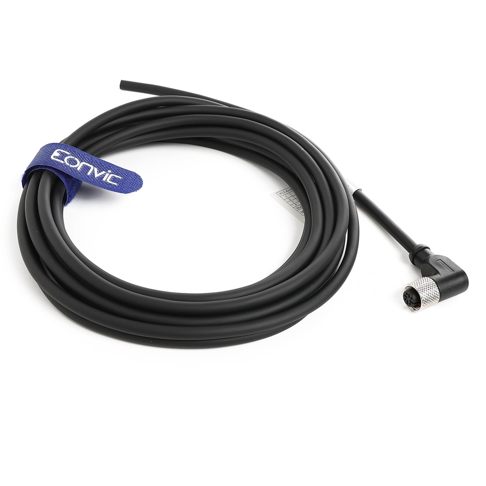 Câble de capteur électrique M12 4 broches femelle à angle droit 5 m