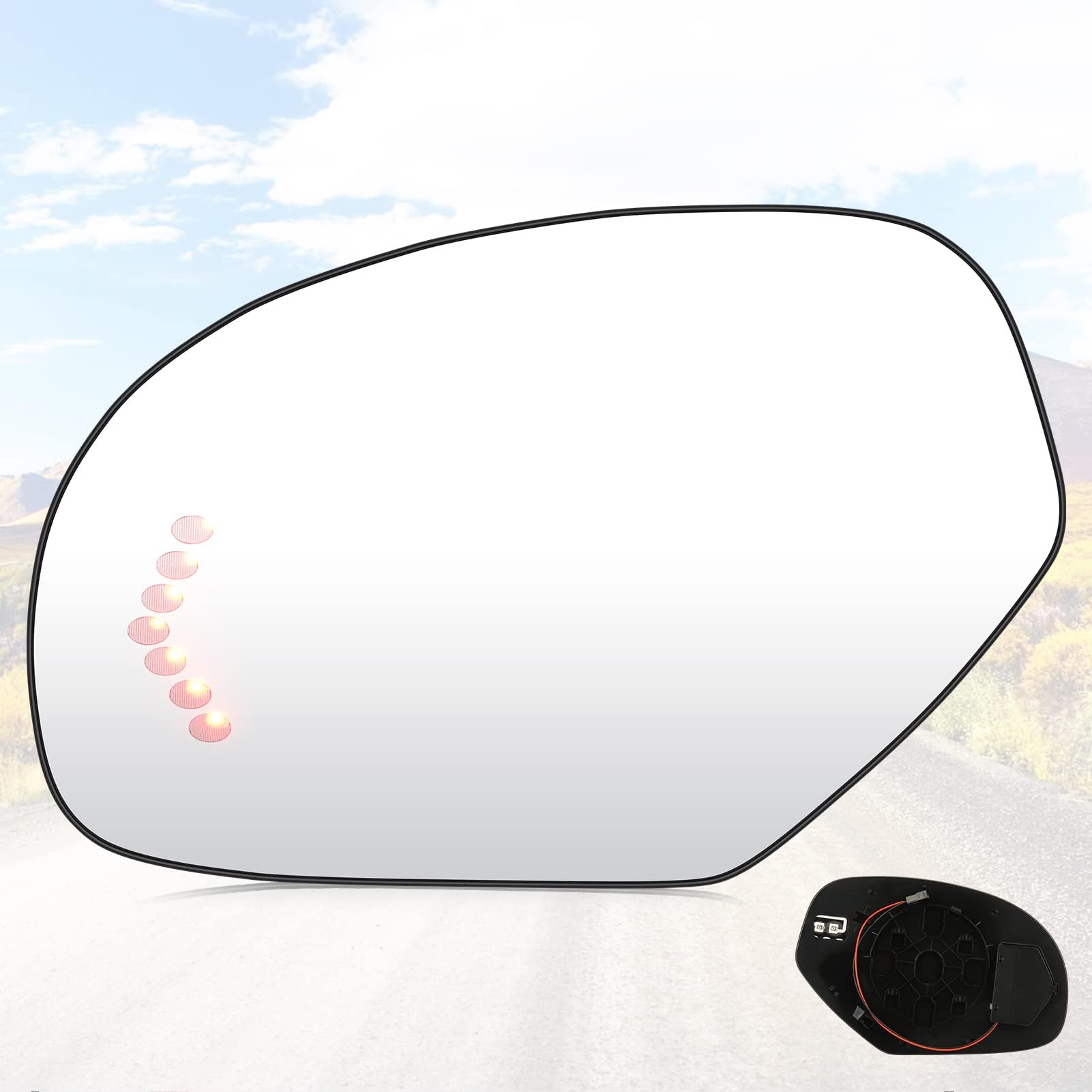 exactafit 8712L Driver Side Mirror Glass Left Replacement