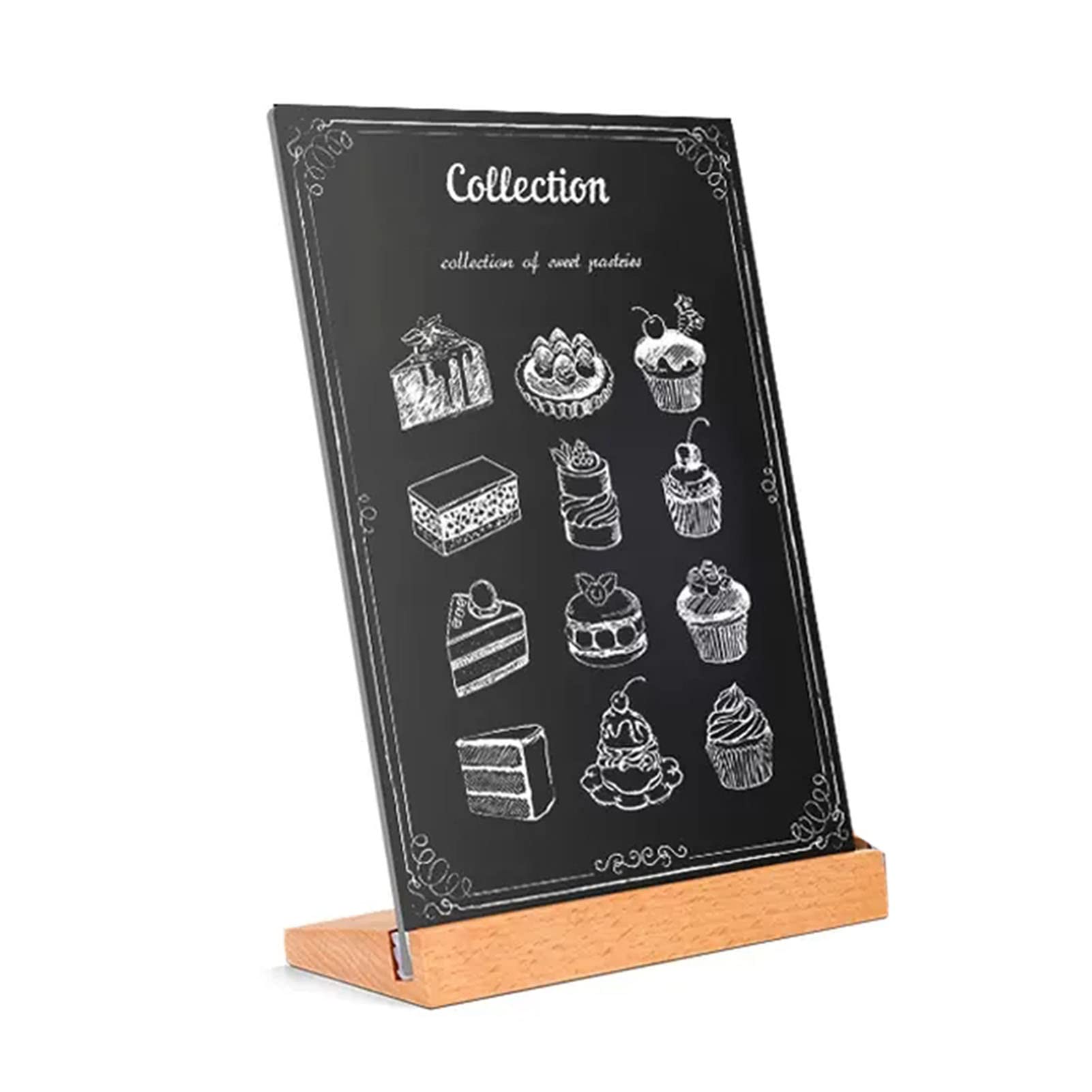 Letrero Pequeño De Pizarra con Soporte, Tablero De Tiza De Mesa para Menú, Mensaje, Letreros De Comida, para Buffet, Bar, Cafetería, Restaurante, Fiesta, Boda (Color : 6PACK, Size : A4)