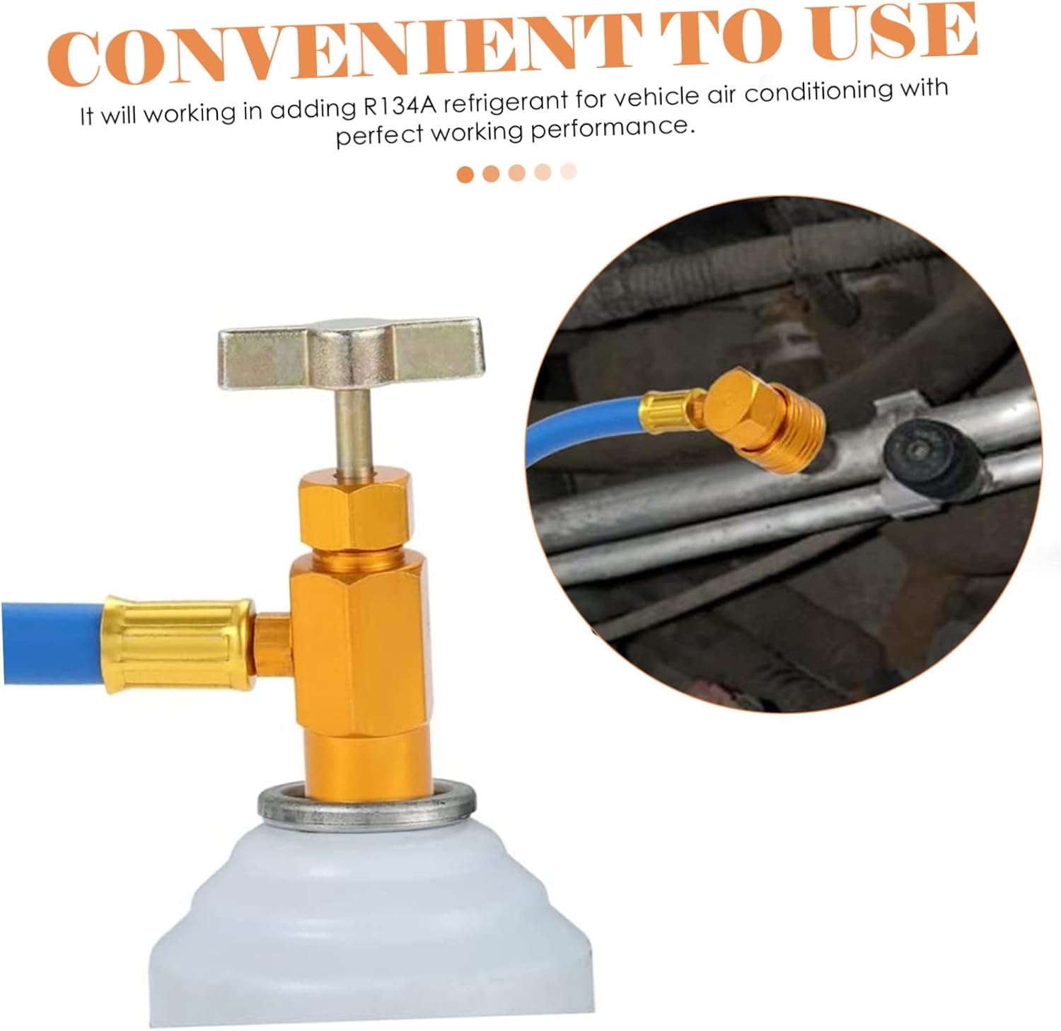 Ciieeo 1Set Recharge Hose with Pressure Gauge Efficient Automotive Filling Tool Durable Non Leaking for Vehicle Refrigeration Systems