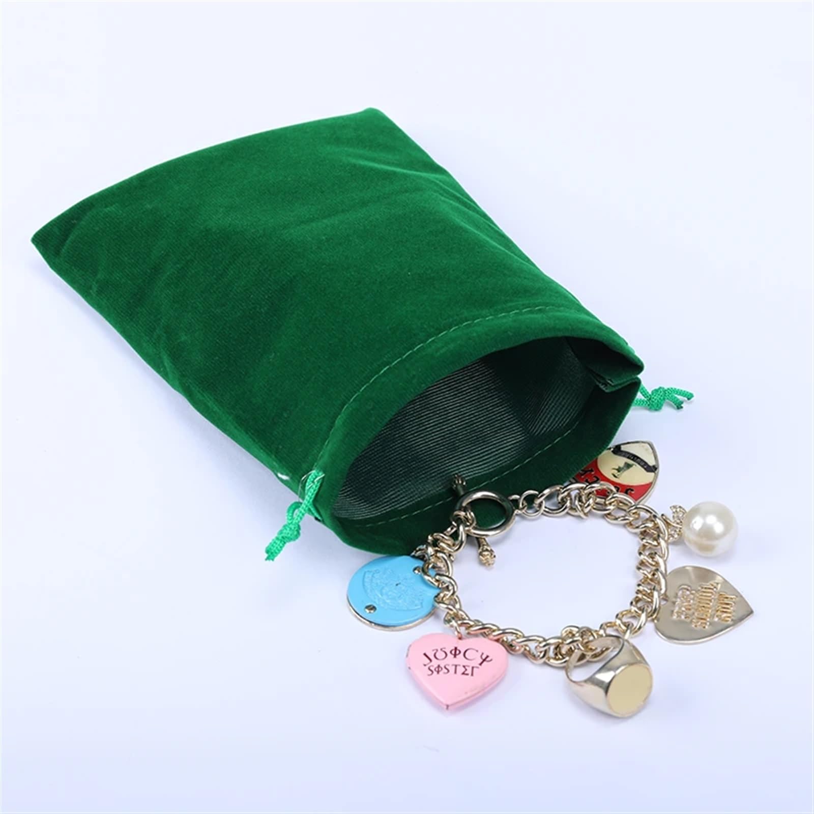 10 Stück Schmuckverpackung und Organizer, Hochzeitsbevorzugungsbeutel, Schmuckbeutel, Samt-Geschenkbeutel mit Kordelzug, Baumwollbeutel(Gray,30X40_15.5X10.5X8.5CM)