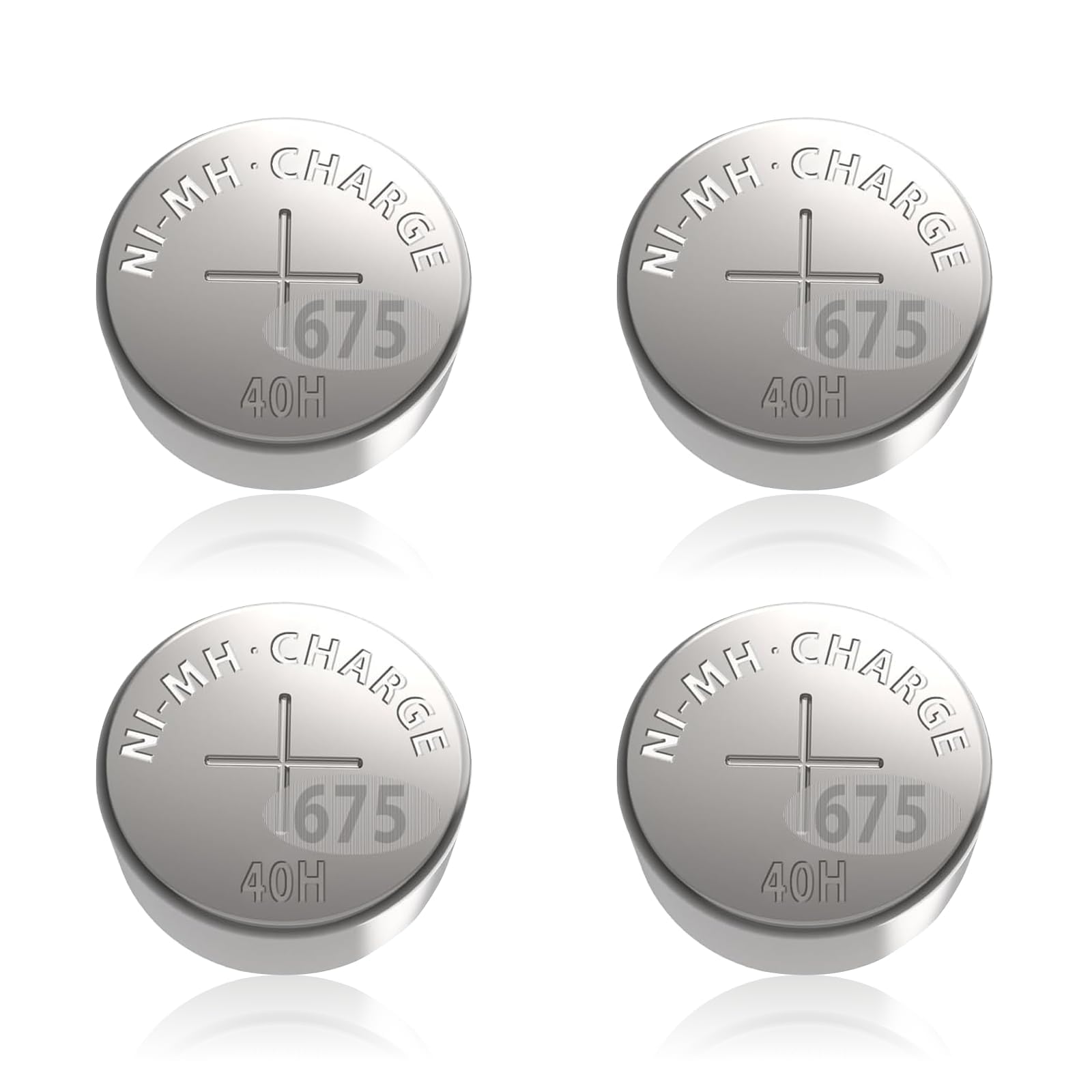 Wokyo Lot de 4 piles rechargeables 675 pour appareils auditifs 675, compatibles avec l'étui de chargement de la même marque uniquement