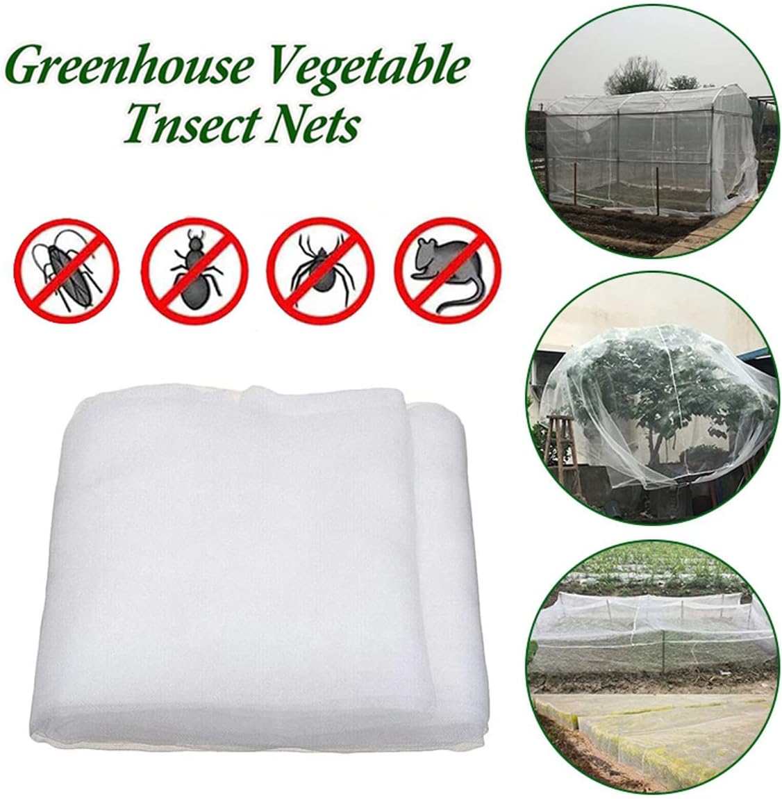 ECYC 9.84x49.21Ft Garden Mesh Netting, Plant Cover Ultra Fine Mesh Netting Protection Netting Birds Animals Barrier Protection Net for Plant Fruit Vegetable Flowers