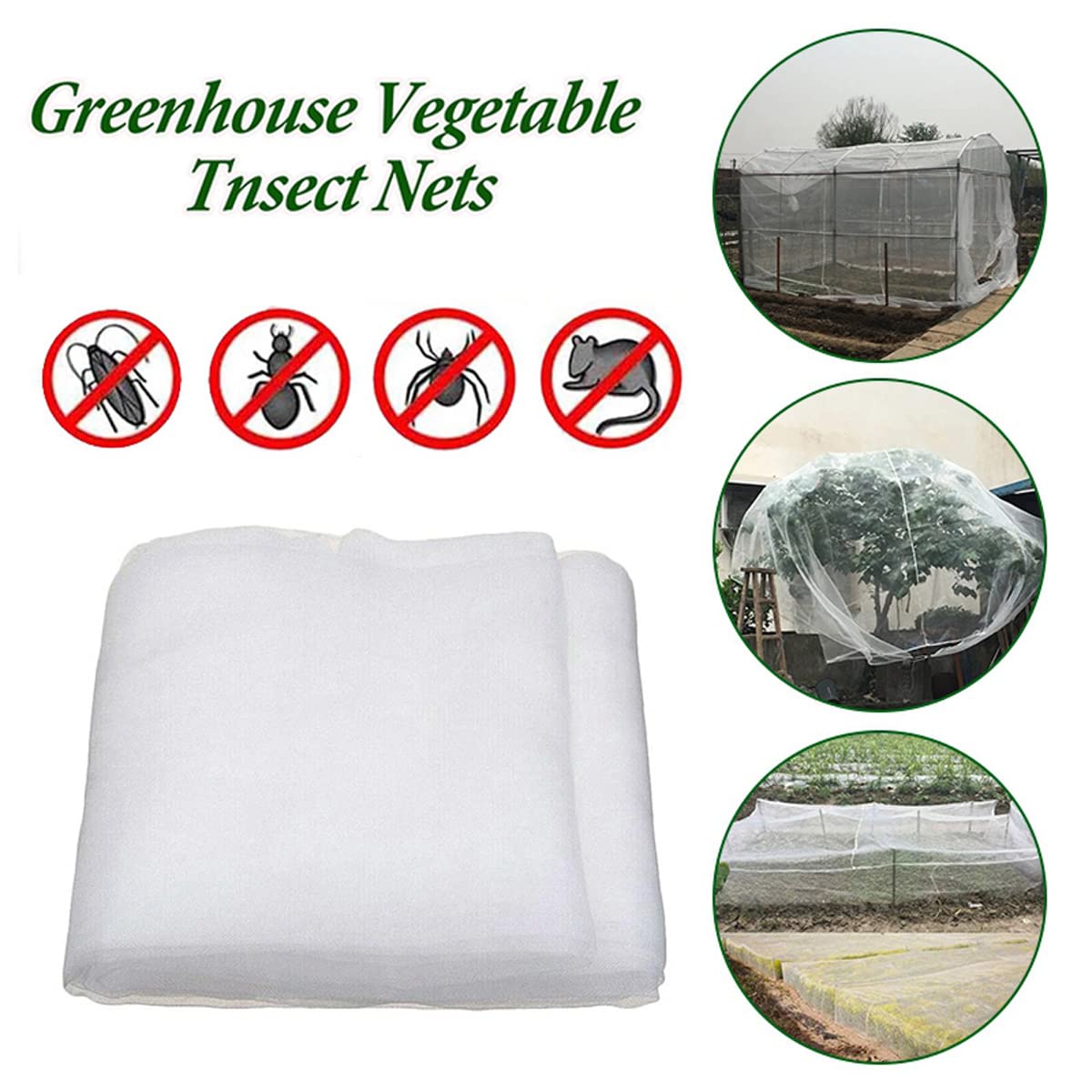 Filet de jardin en maille de qualité supérieure - 1 m x 15 m - Protection légère pour plantes vétérinaires, fleurs, cultures et fruits - Facile à utiliser - Filet de couverture de jardin pour une