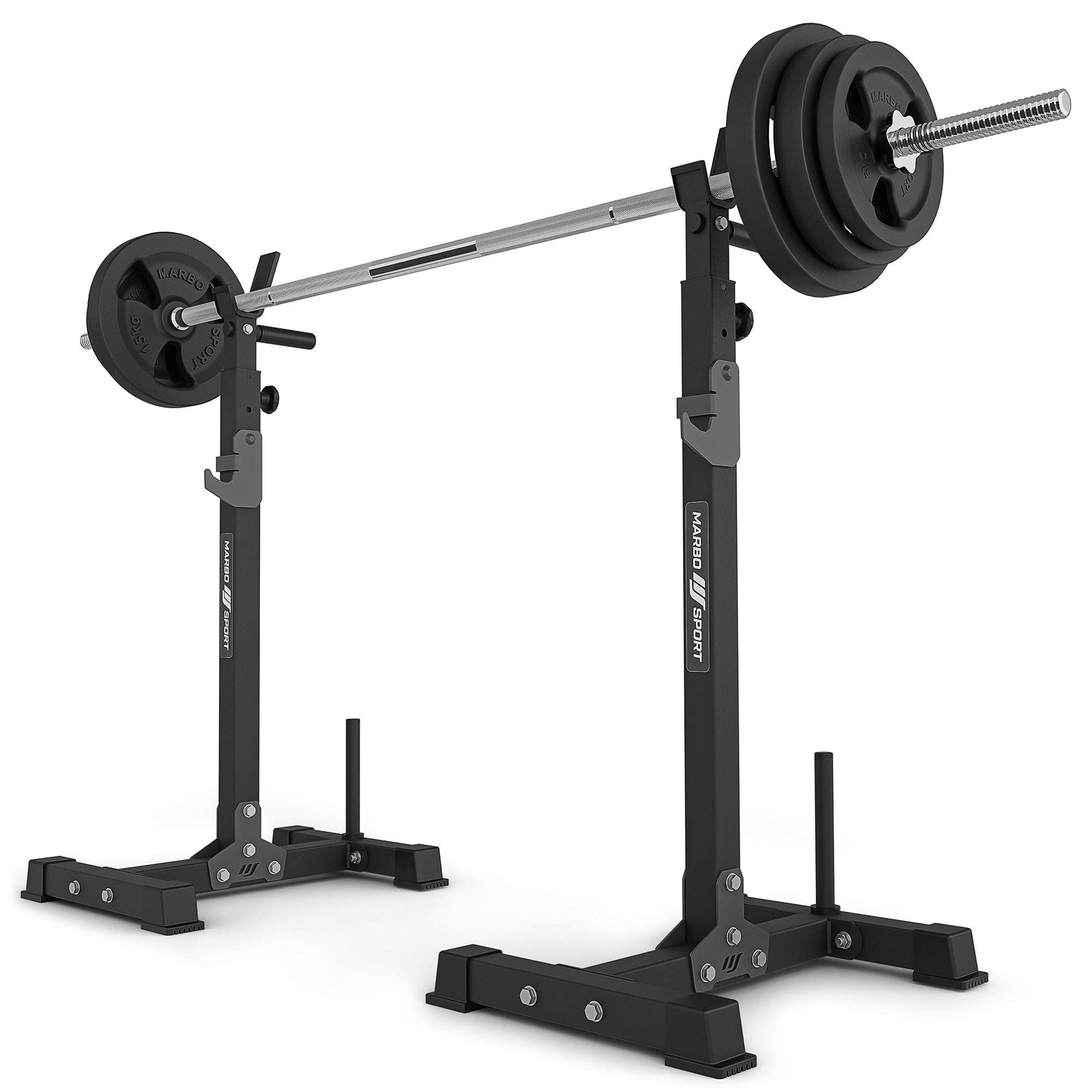 Marbo Sport, Hantelständer, Langhantelständer, Hantelablage Barbell Rack, Trainingsgerät Home Gym, Muskeltraining Squat Racks, Armtrainer Fitnessgeräte, Semi Pro MS-S108