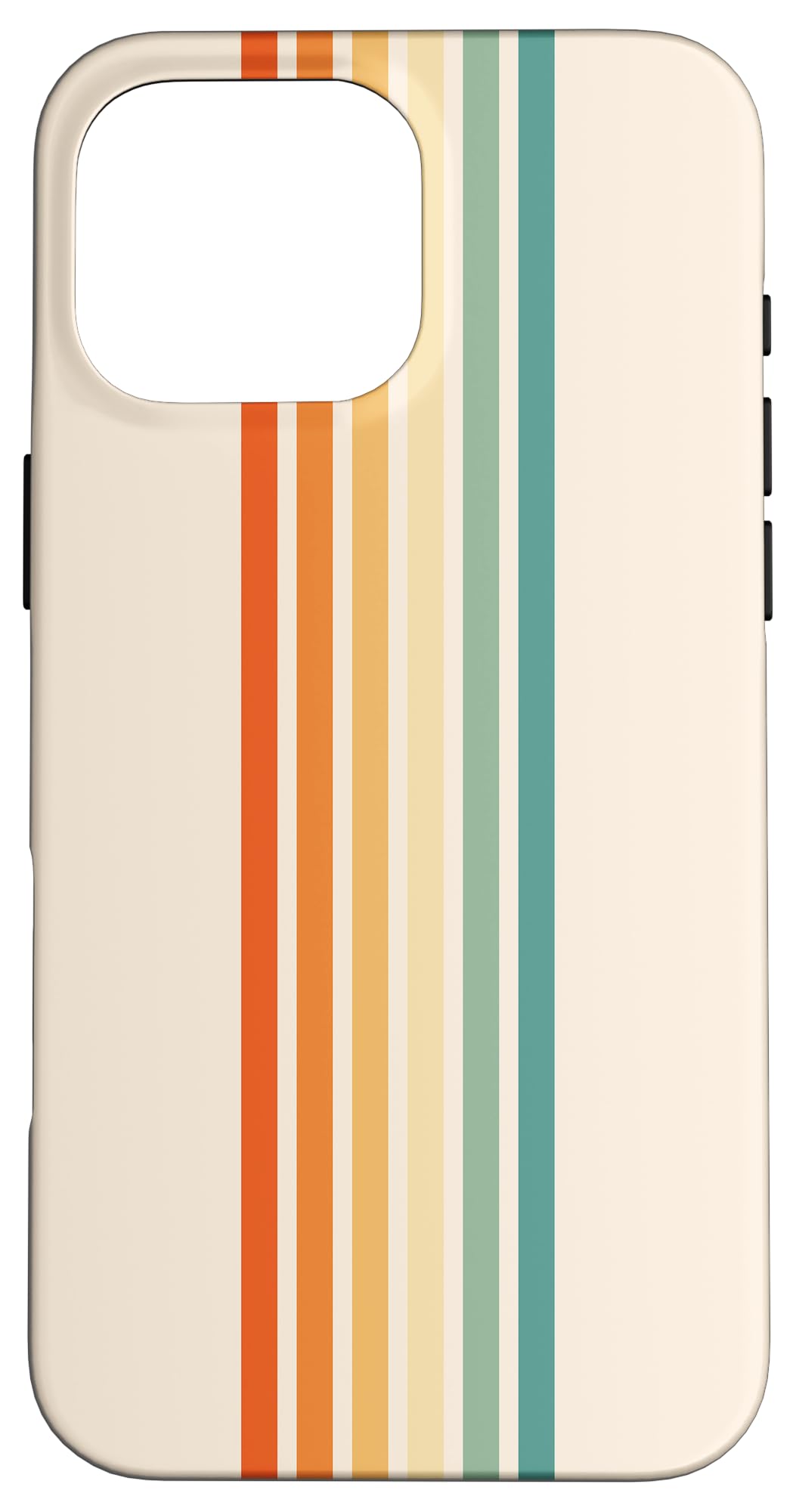 Abstract Vertical Colorful Retro Stripes 70's Style Design Case for iPhone 16 Pro Max