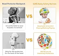 Vista 3 de Casco de seguridad para bebés pequeños, cojín ajustable, transpirable, sombrero de protección para bebés