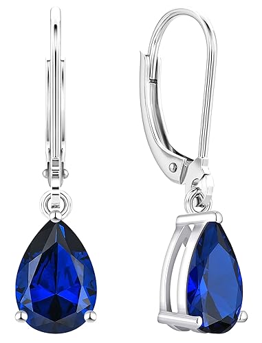 YL 925 Sterling Silver Teardrop Dangle Drop Earrings for Women