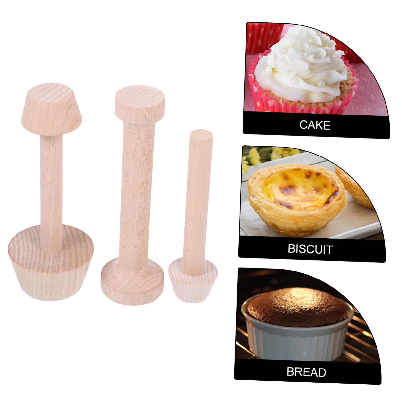 Mikinona 9piezas Moldes De De Madera Antiadherentes Para Tartas Para Hornear Tartaletas y Pasteles Casa De Repostería Para Cocinas Restaurantes y Panaderías